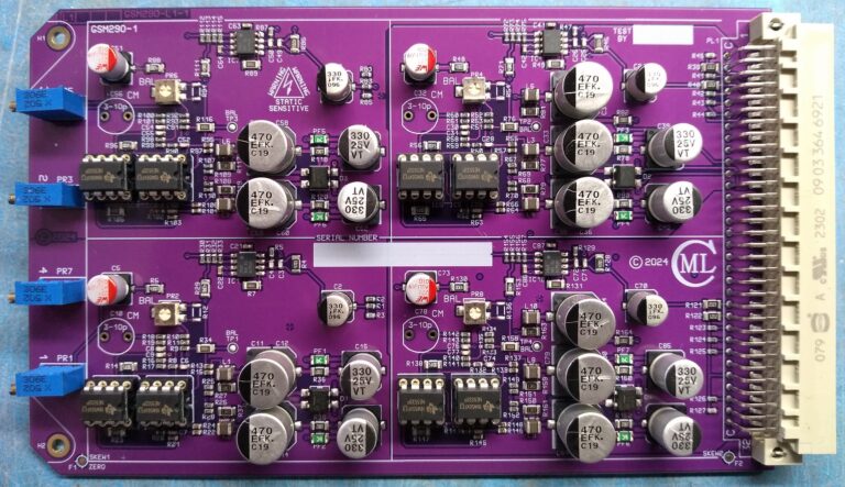 GSM290 Quad Balanced Output card This is a drop-in replacement for the EV11290 Quad Balanced Output card as used in Neve VR consoles.